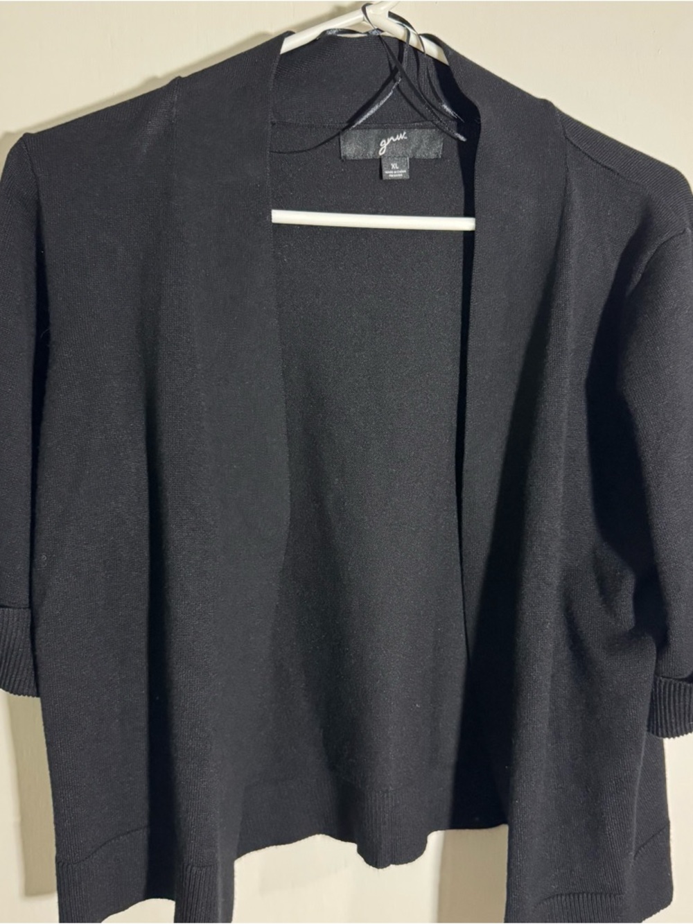 GNW Black Open-Front Women's Cardigan
